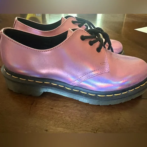 Dr. Martens 1461 Iced Metallic Mallow Pink Oxford, size 8 womens :) like new! - Picture 4 of 7